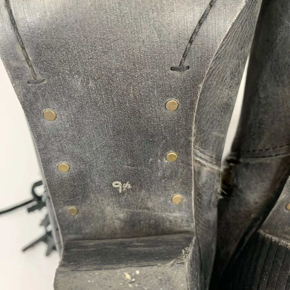 Sam Edelman Size 9.5 Louie Ankle Bootie Distressed Suede Leather Fringe Women's - Image 13