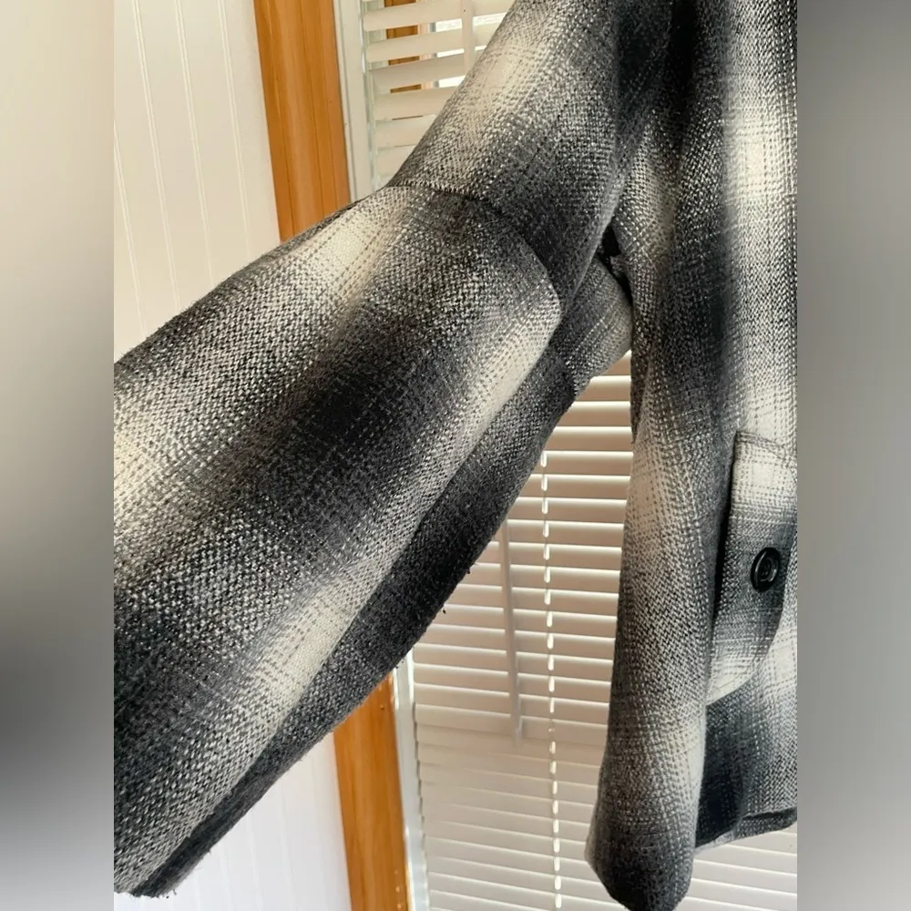 Wool Blend Oleg Cassini Plaid Trapeze Coat Size 3X - Image 4