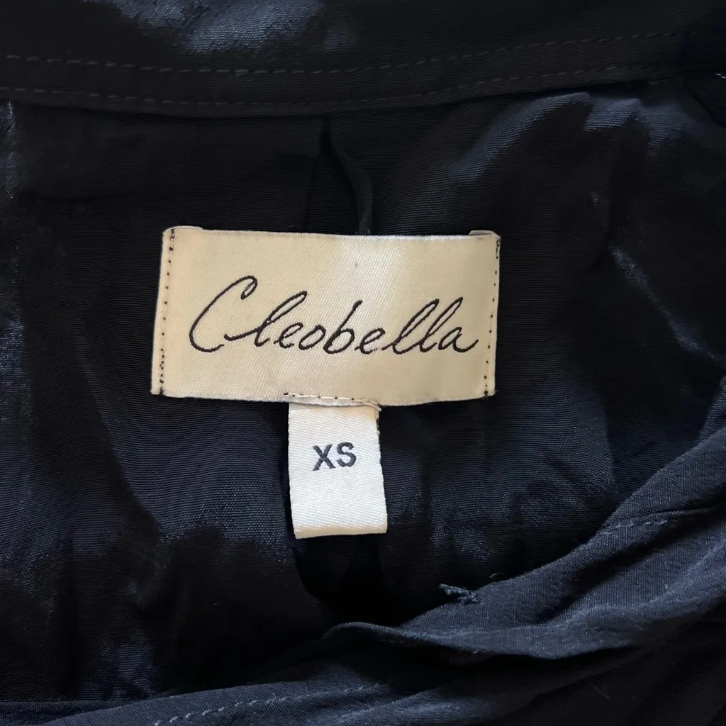 cleobella black long sleeve romper shorts XS - Image 6