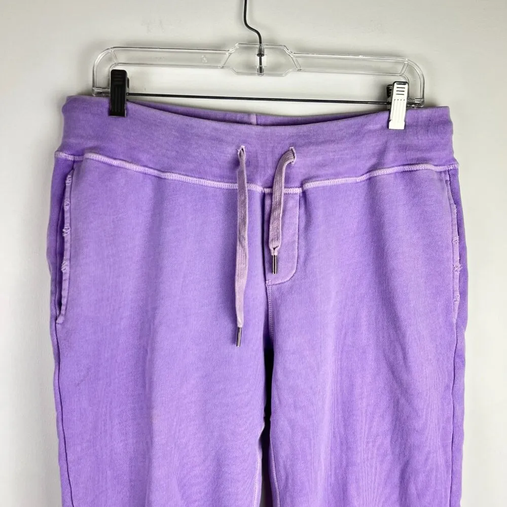 NSF Sayde Slouchy Slim Sweatpant Sunbleached Violet Size Large Distressed Comfy Purple - Image 8
