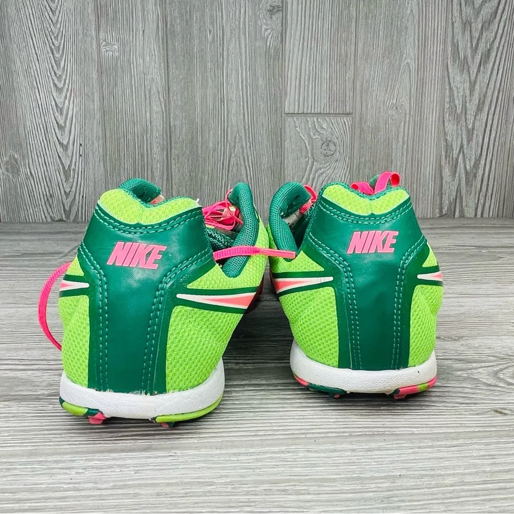 NIKE Jana XC Wfle Star Waffle Green/pink Track & Field Cleats Women's Sz 8.5 - Image 9