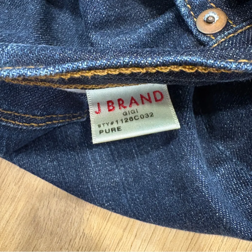 🌟J BRAND🌟 GIGI ANKLE MID CROPPED FLARE STRETCH JEANS DARK WASH SZ 26 - Image 7