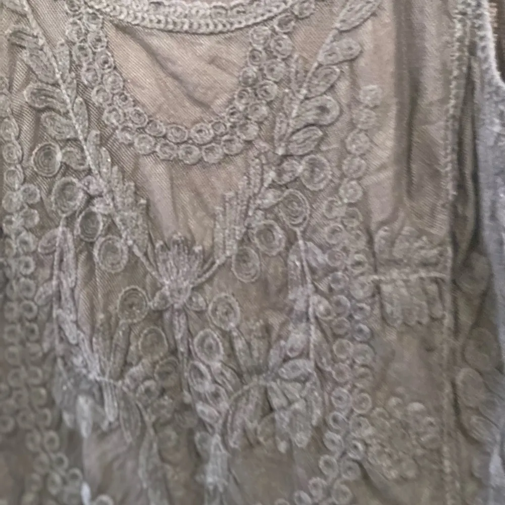 One world live and let live‎ Petite Large embroidered black tank - Image 4