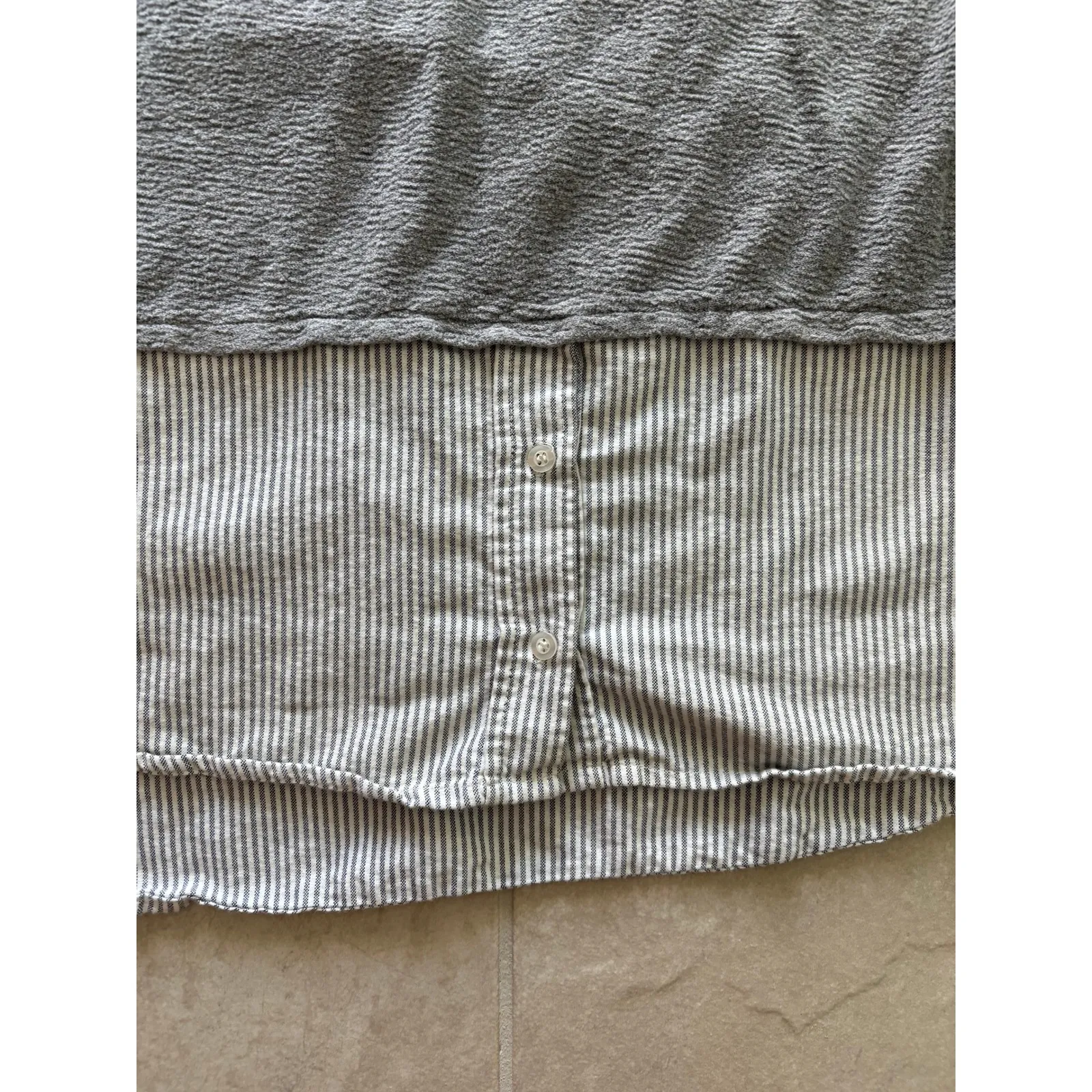 Zara Dress Womens Small‎ Gray Shirtdress Career Casual Minimalist Capsule Preppy - Image 5