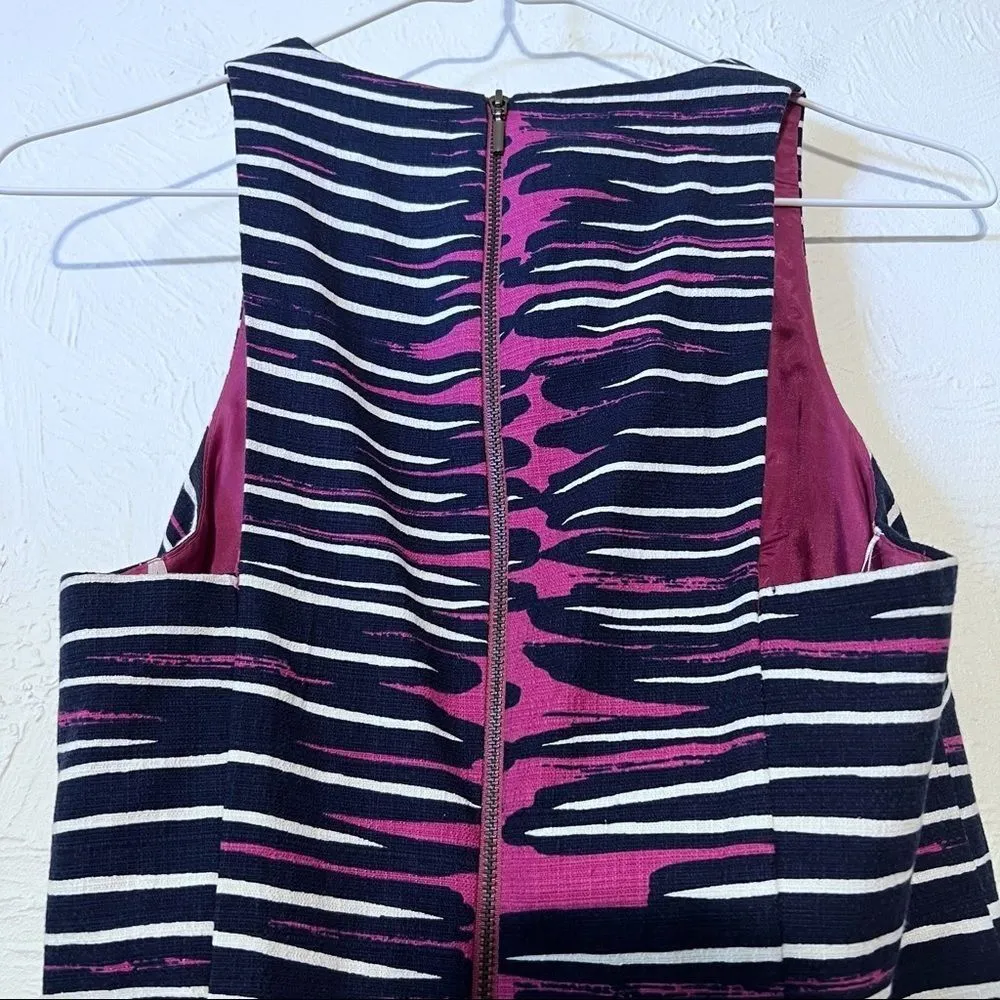 Trina Turk Dress Shift Sleeveless Loma Size 2 Pink Blue - Image 6