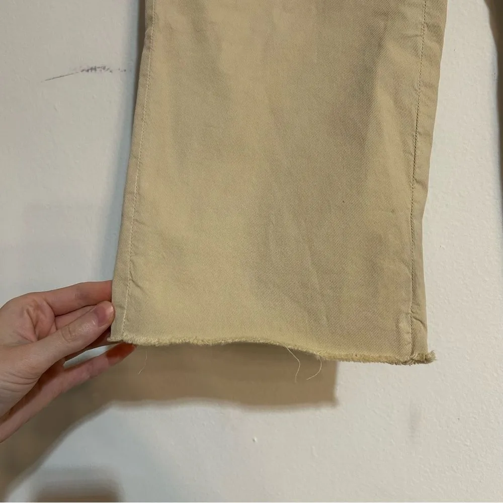 Frank & Eileen Blackstone Utility Cropped Twill Pants in Khaki Size 4 - Image 3