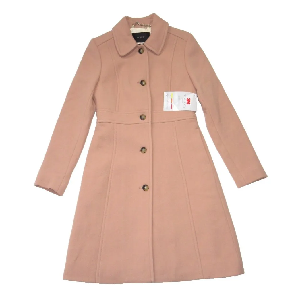 NWT J.Crew Classic Lady Day Coat in Taupe Italian Doublecloth Wool Thinsulate 2 - Image 2