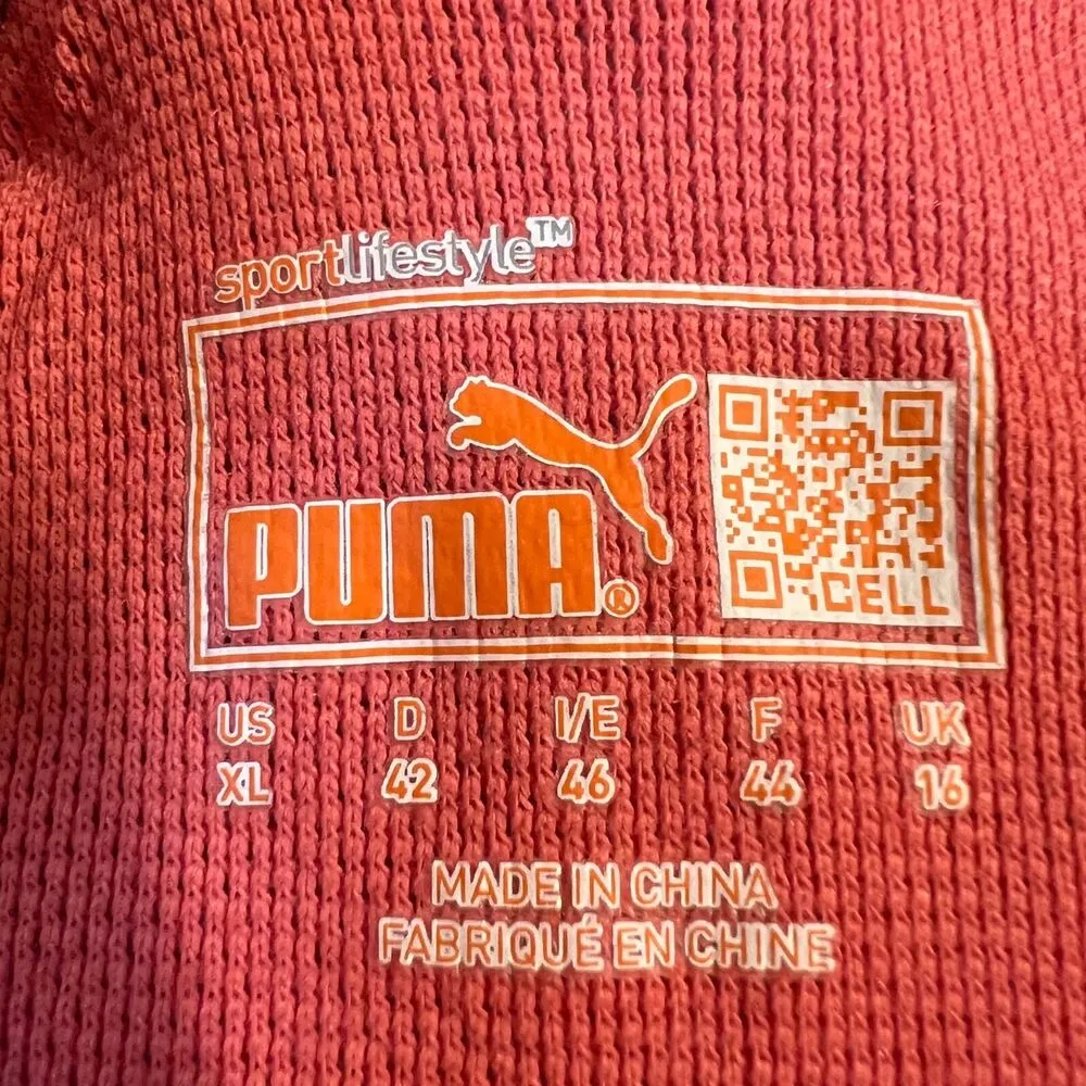 Puma Womens Hoodie Hooded Pullover Shirt Long Sleeves Breathable Lightweight XL - Image 11