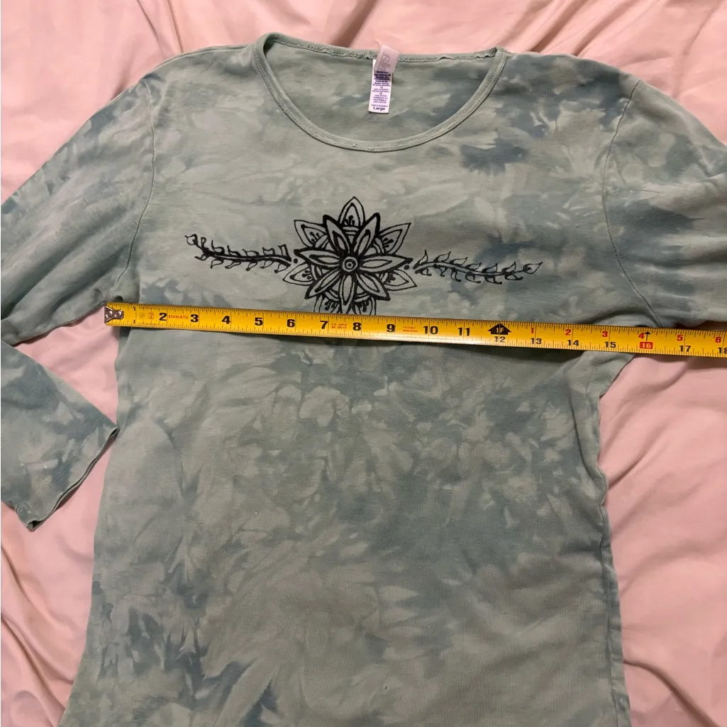 Sage Tie-Dye Long Sleeve Top - Image 4