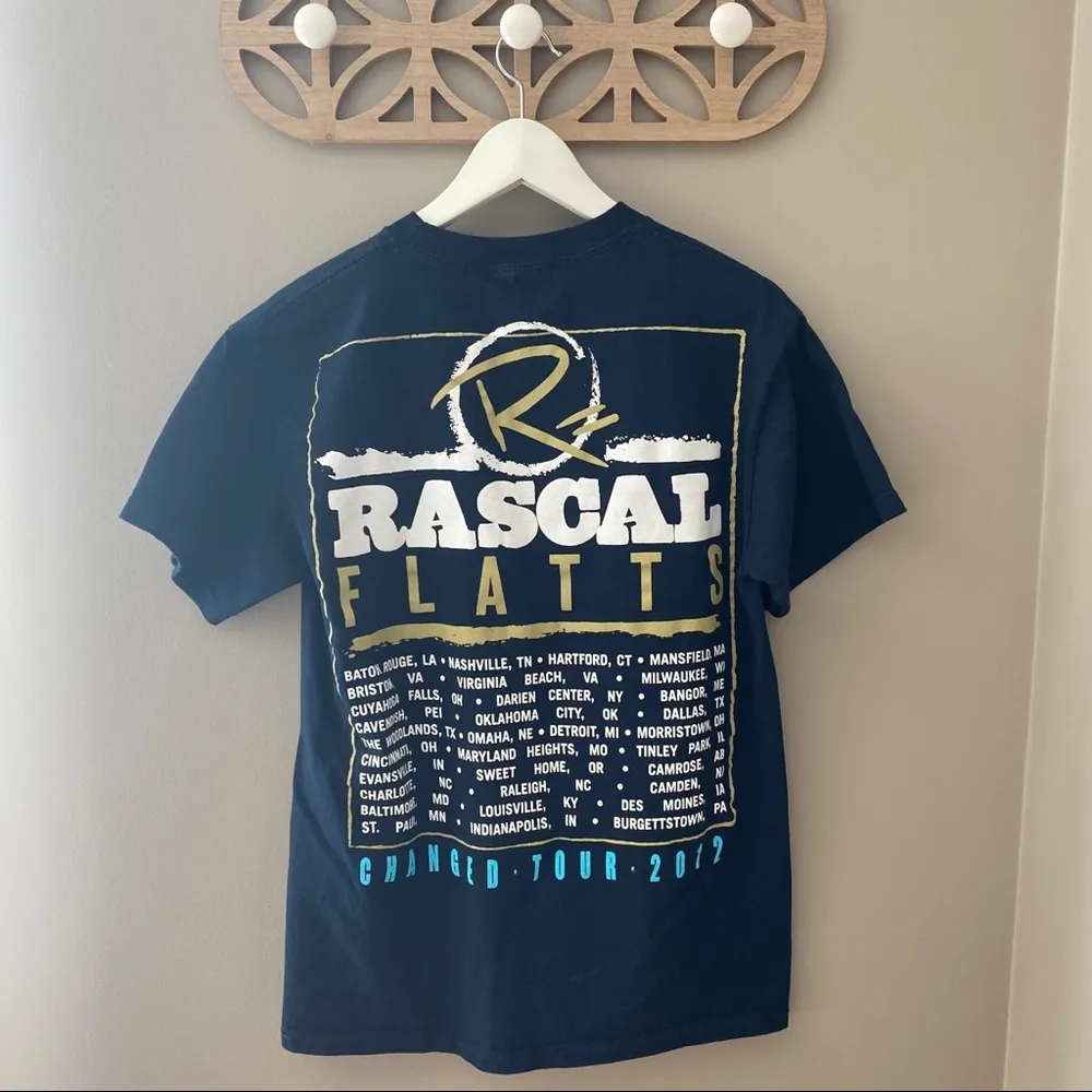 Rascal Flatts Changed Tour 2012 Concert Tee Medium Blue - Image 4