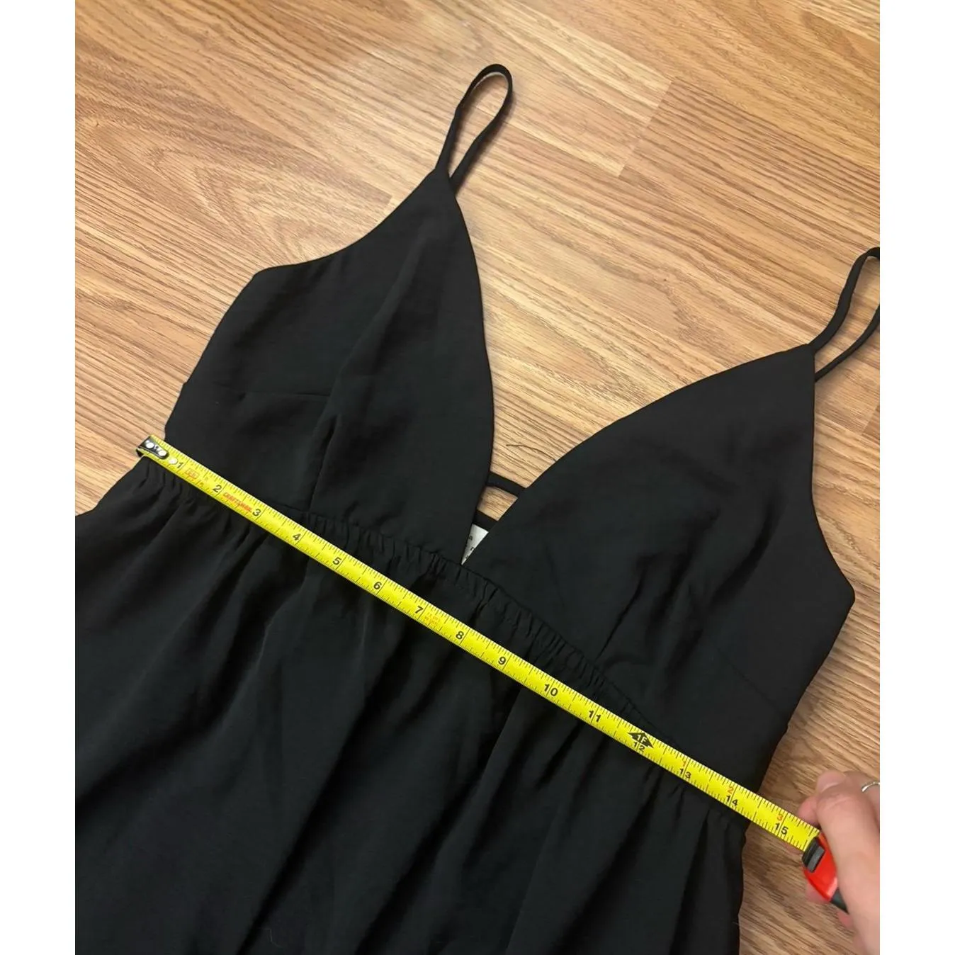 A New Day Maxi A-Line Black Dress Size Medium - Image 6