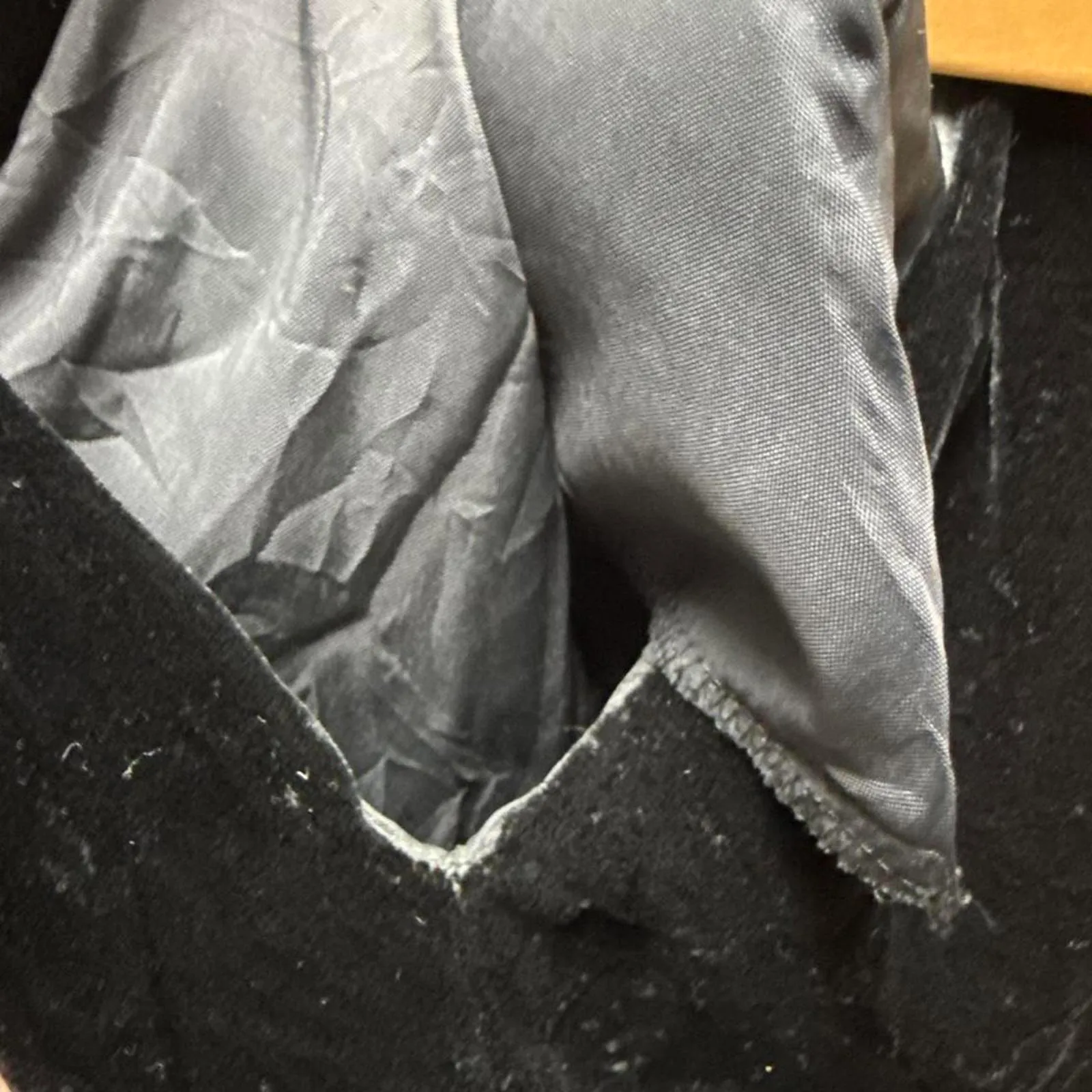 Vintage 80's Black Velour Sequin Mock Neck Open Back Dress - Image 7