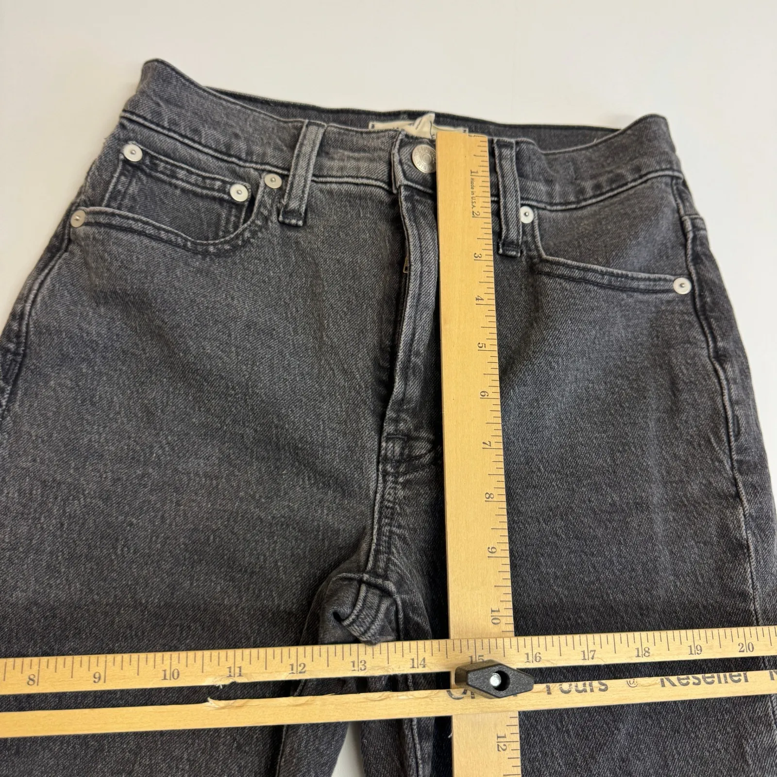 Madewell Jeans Womens Size 23P The Perfect Vintage Tapered Lunar Grey Wash Denim - Image 11