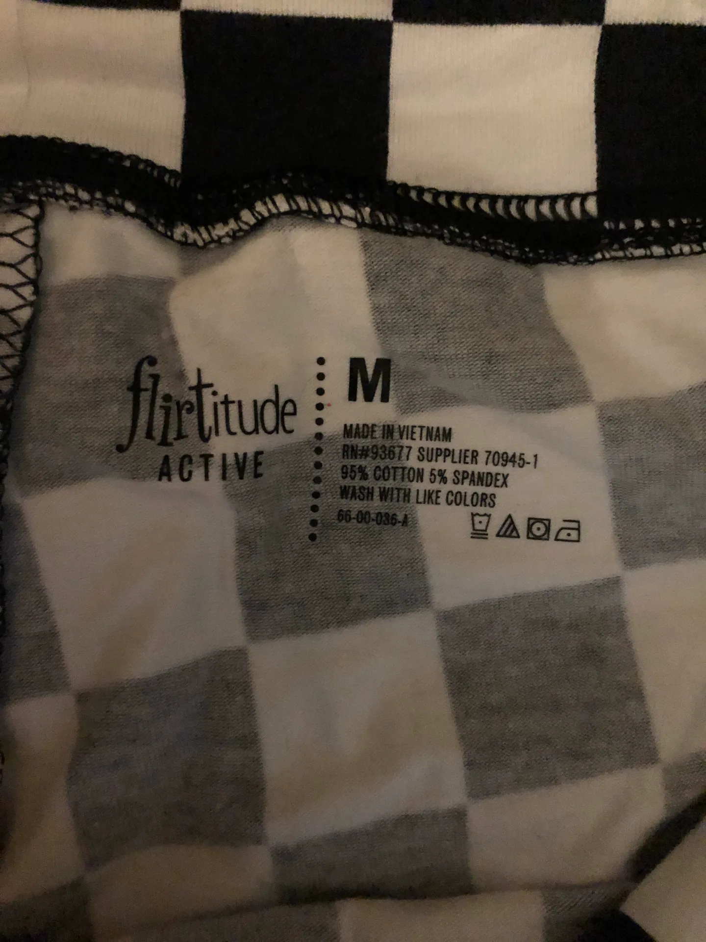 Checkered Biker Shorts Black Size M - Image 2