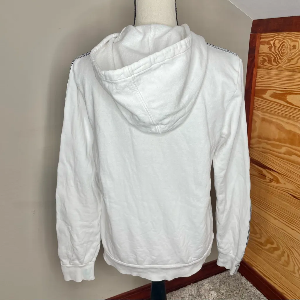 Vintage Dolce & Gabbana Full Zip White Hoodie Jacket Medium Designer 2003 - Image 2