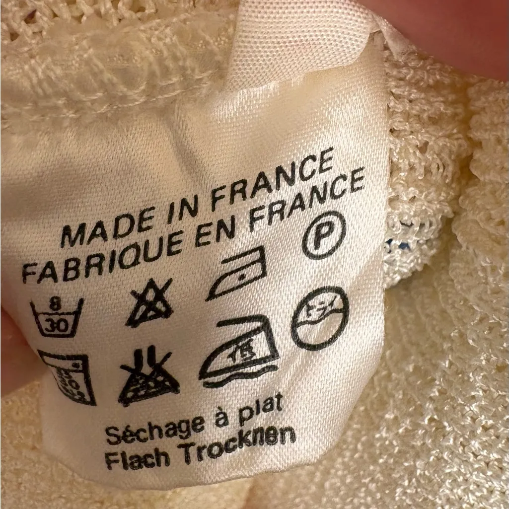 Sufer Paris Knit Stripe Tank Top Cream Rainbow Beach Vacation Style t 14 Yellow - Image 6