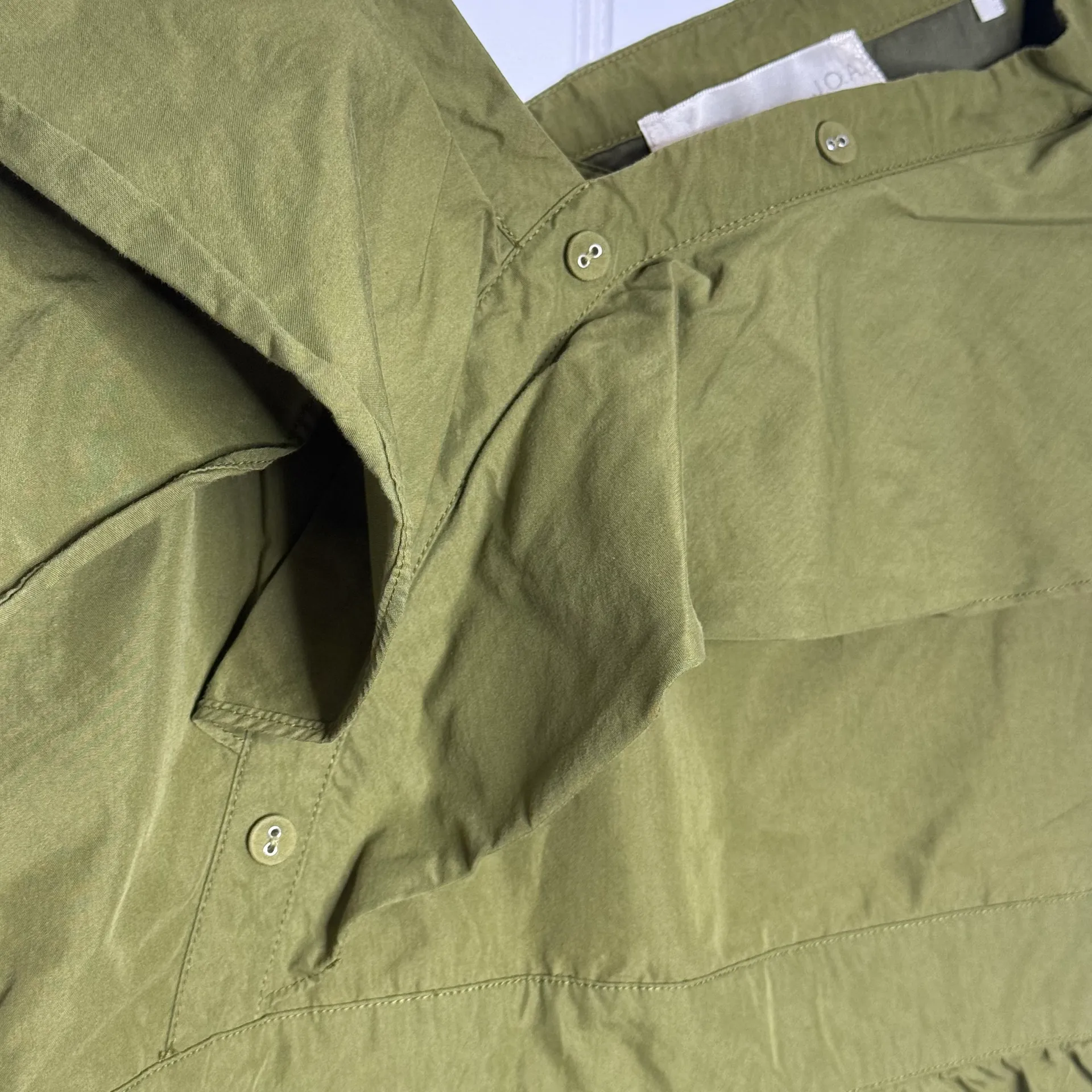 Olive Green Fit and Flare Ruffled Mini Dress - Image 5