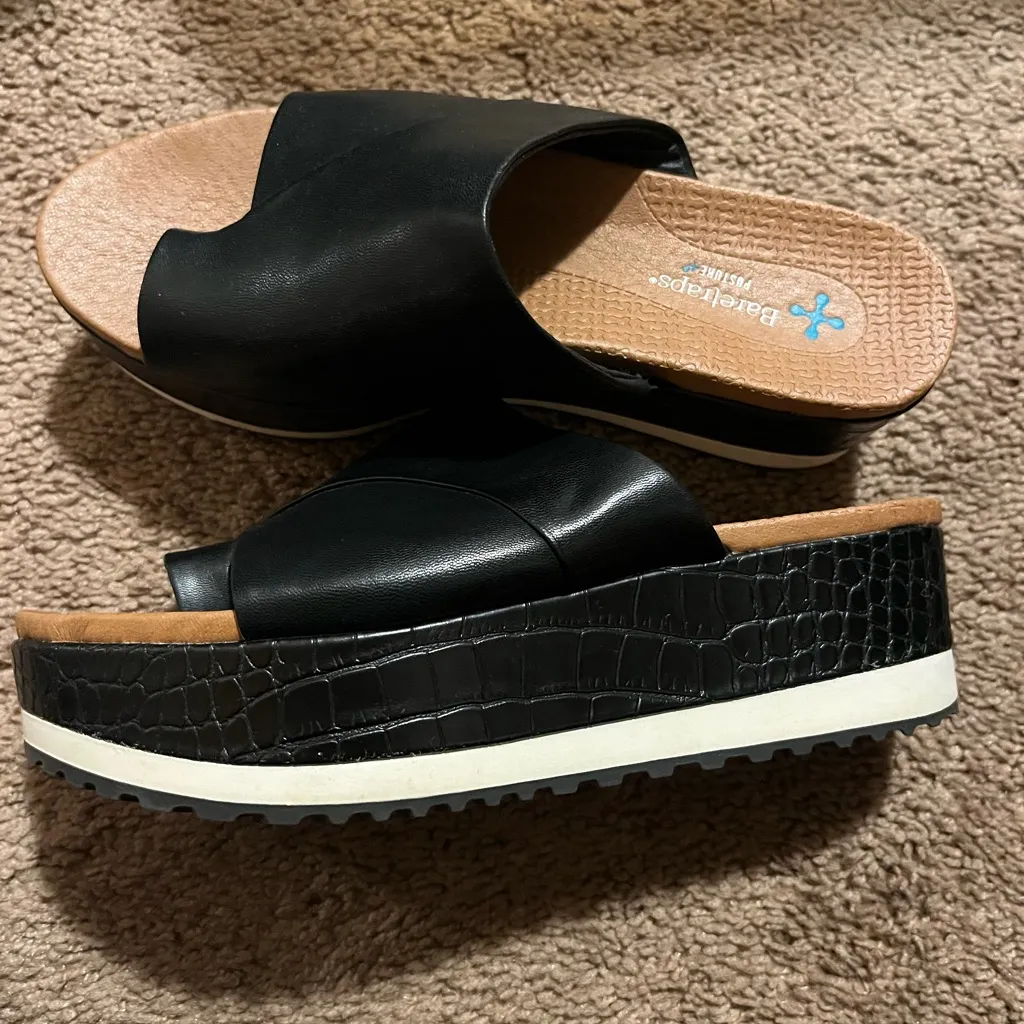 BareTraps Black, White, and Brown Sandals - Image 2