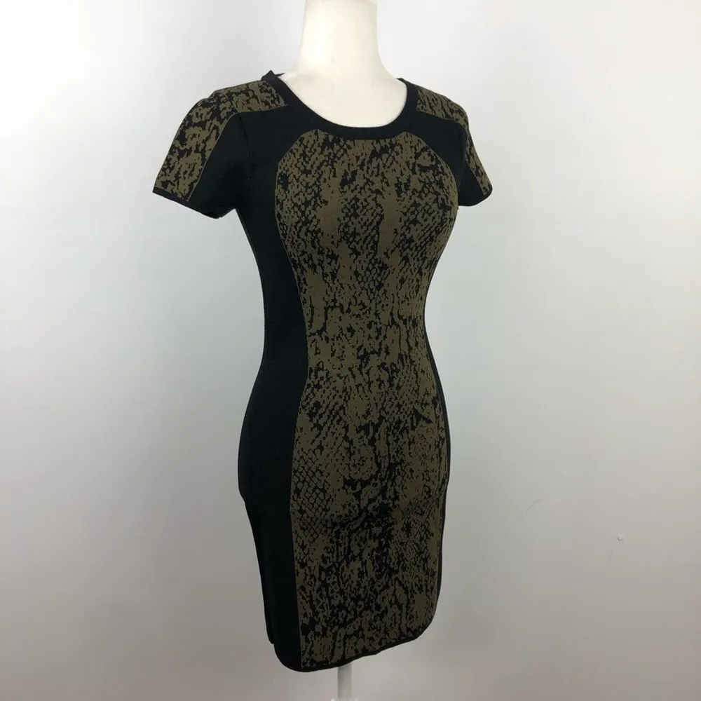 Walter Baker Collette Bodycon Snake-Print Dress XS - Image 5