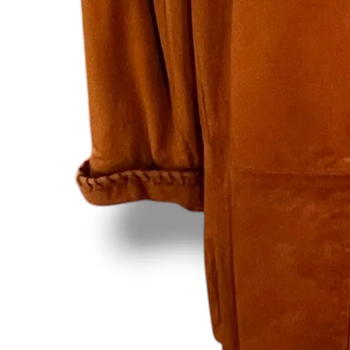 VTG LNR La Nouvelle Renaissance Genuine Leather Jacket Whipstitch Size Large? Brown - Image 5