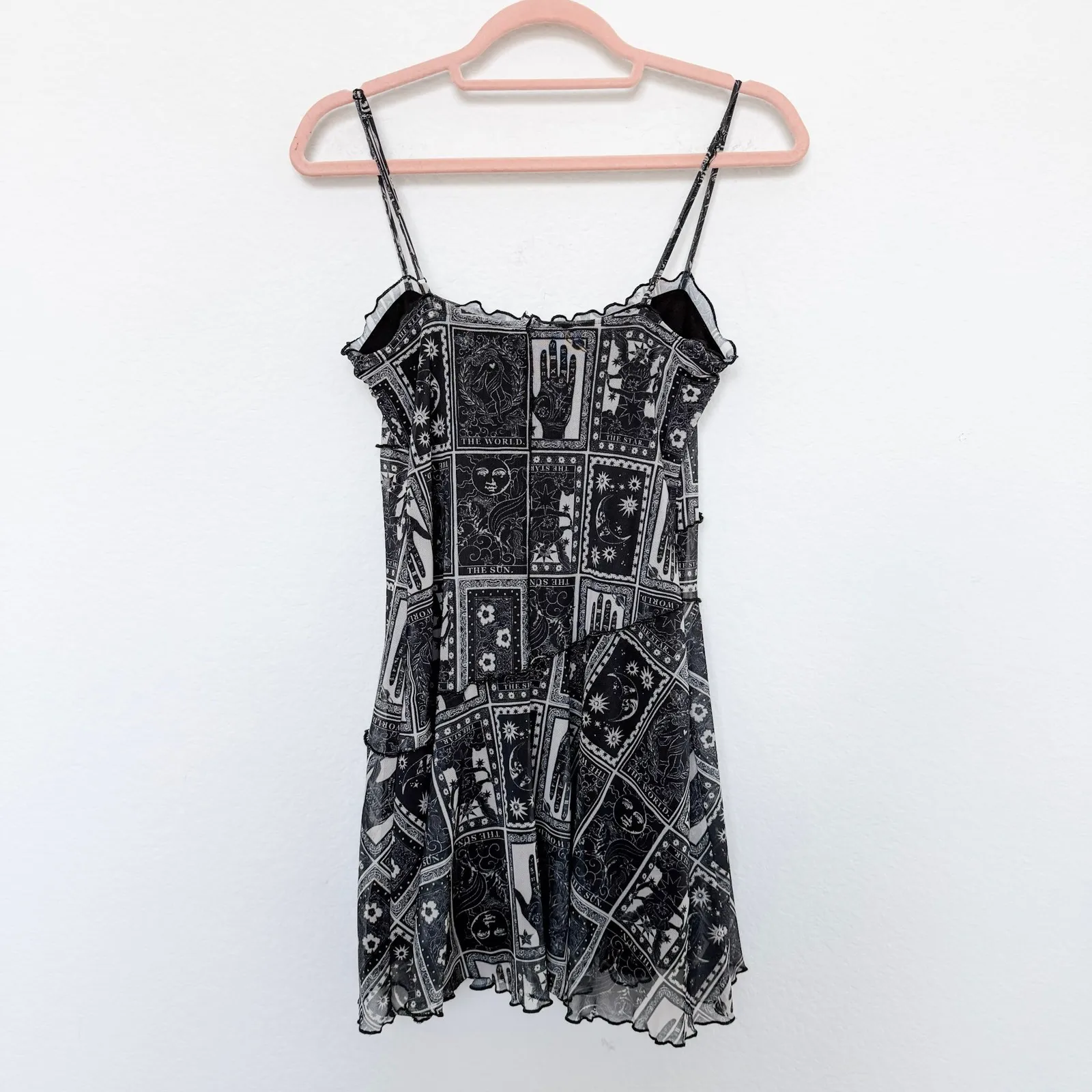 Y2K Urban Outfitters Womens Dress Size XS Black Mesh Whimsigoth Witchy‎ Grunge - Image 7