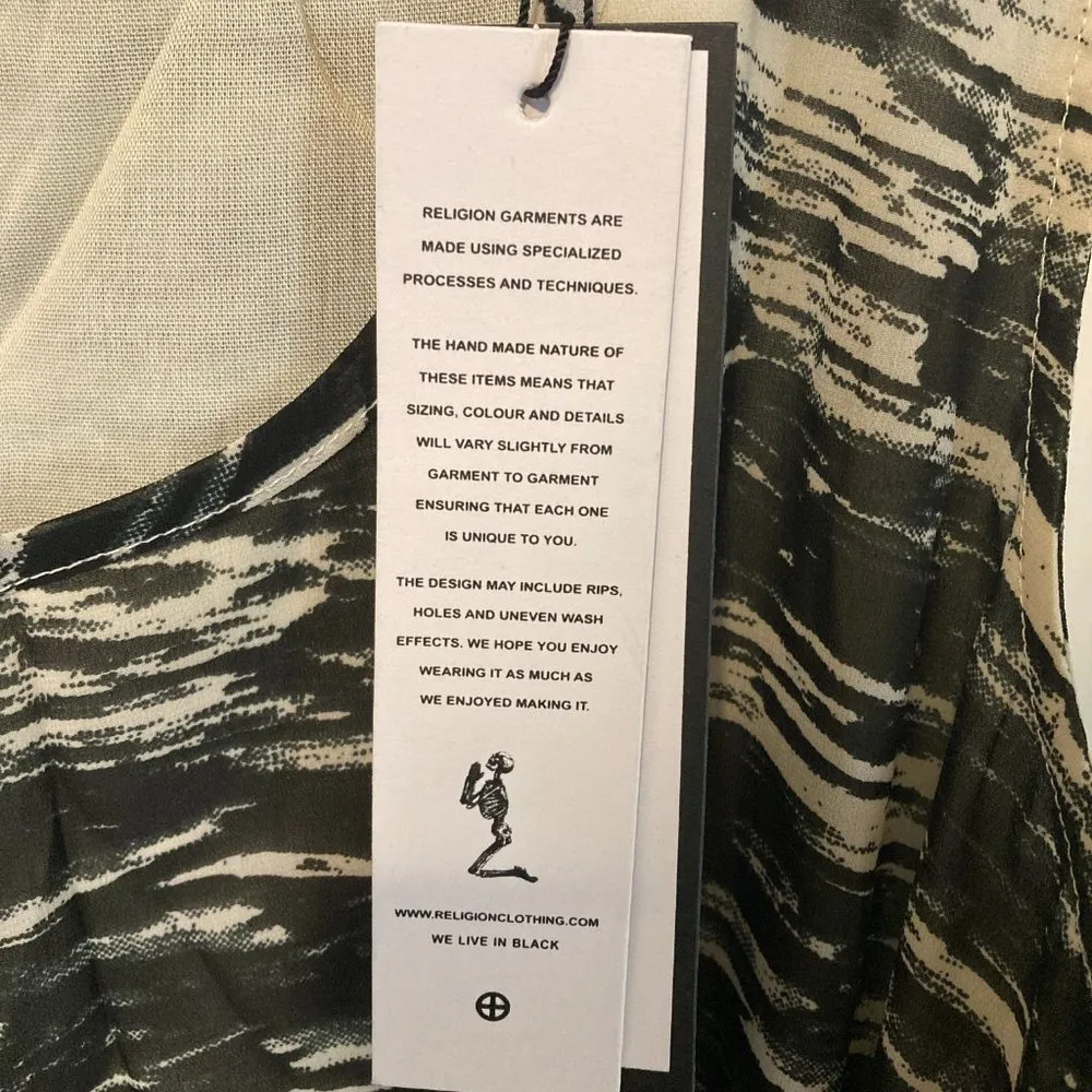 Religion women's size M medium lightweight whisper white belted beach dress - Image 5