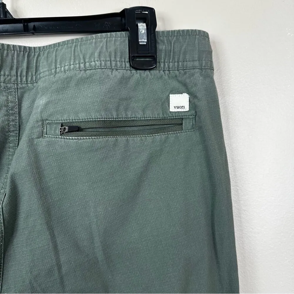 Vuori Ripstop Jogger Pants Womens Large Green Organic Cotton VW401 - Image 5