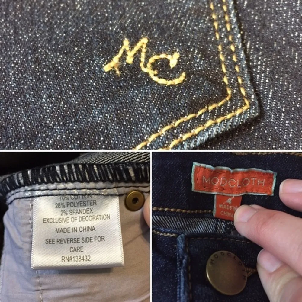 NWOT  Karaoke Seamstress Dark Wash High Waist Skinny Jeans - Image 8