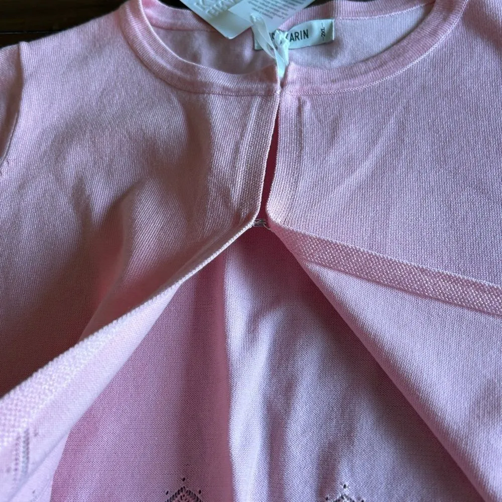 Grace Karin Pink Cropped Cardigan Sweater Size 2XL New with tags - Image 5