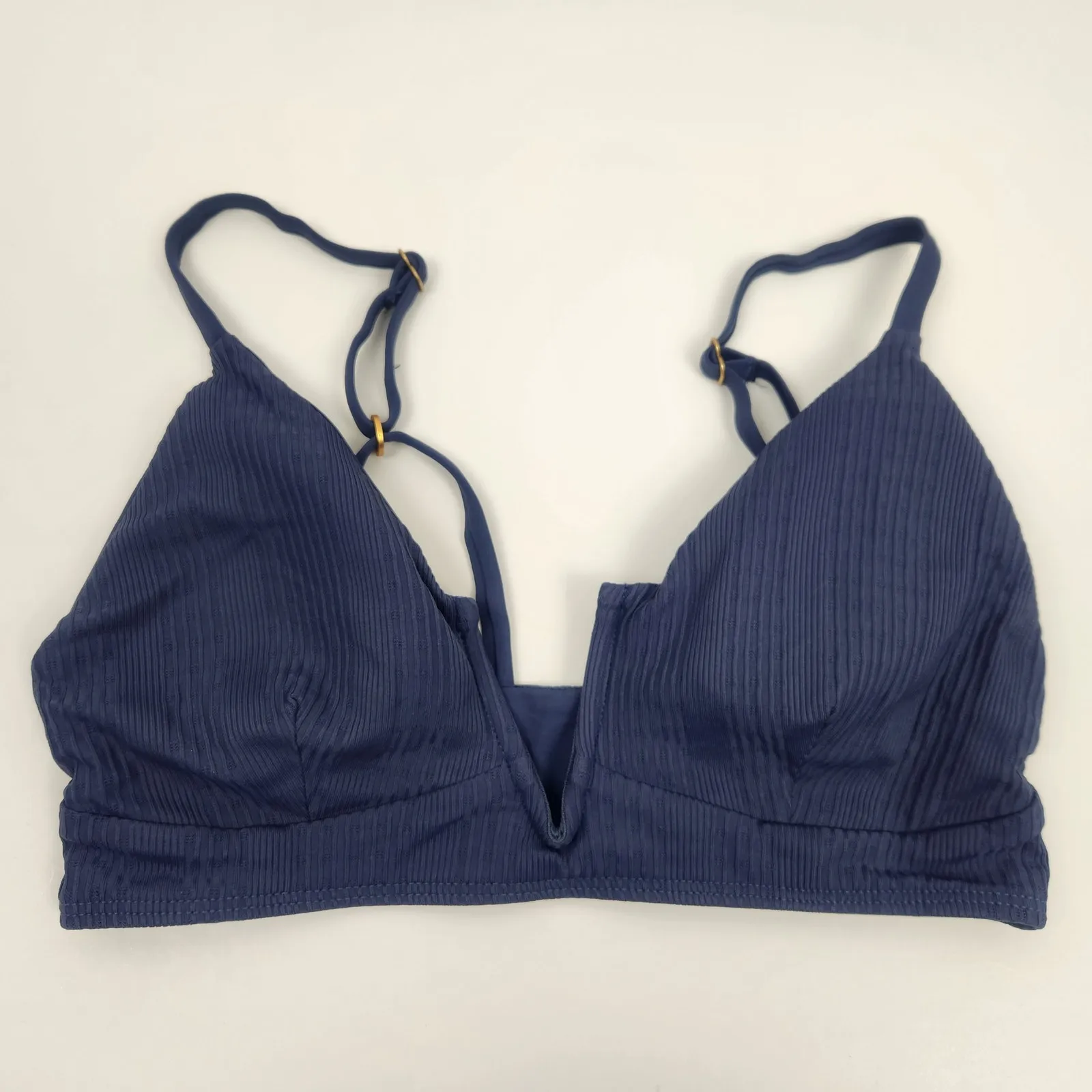 L*Space Siren Bikini Top in Slate Blue/Gray Size DD Wired V - Image 3