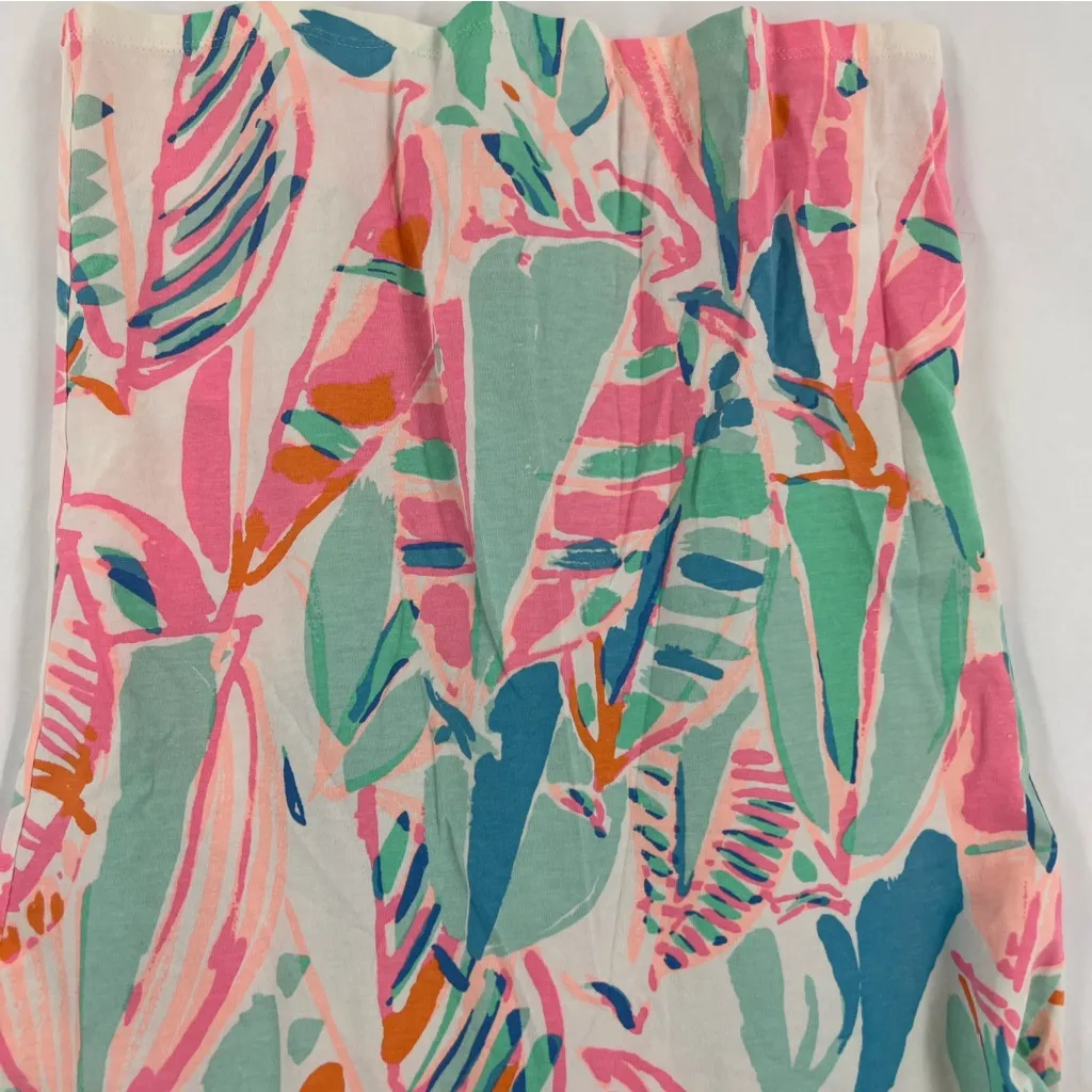 Lilly Pulitzer Stretch Cotton Colorful Pastel V-Neck Women's‎ Short Sleeve Tee M - Image 8