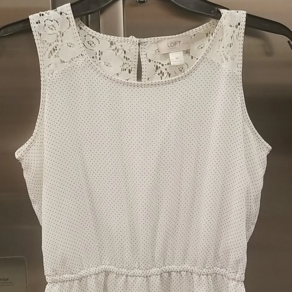💕ANNE TAYLOR LOFT💕 Lace Polka Dot Print Dress - Image 3