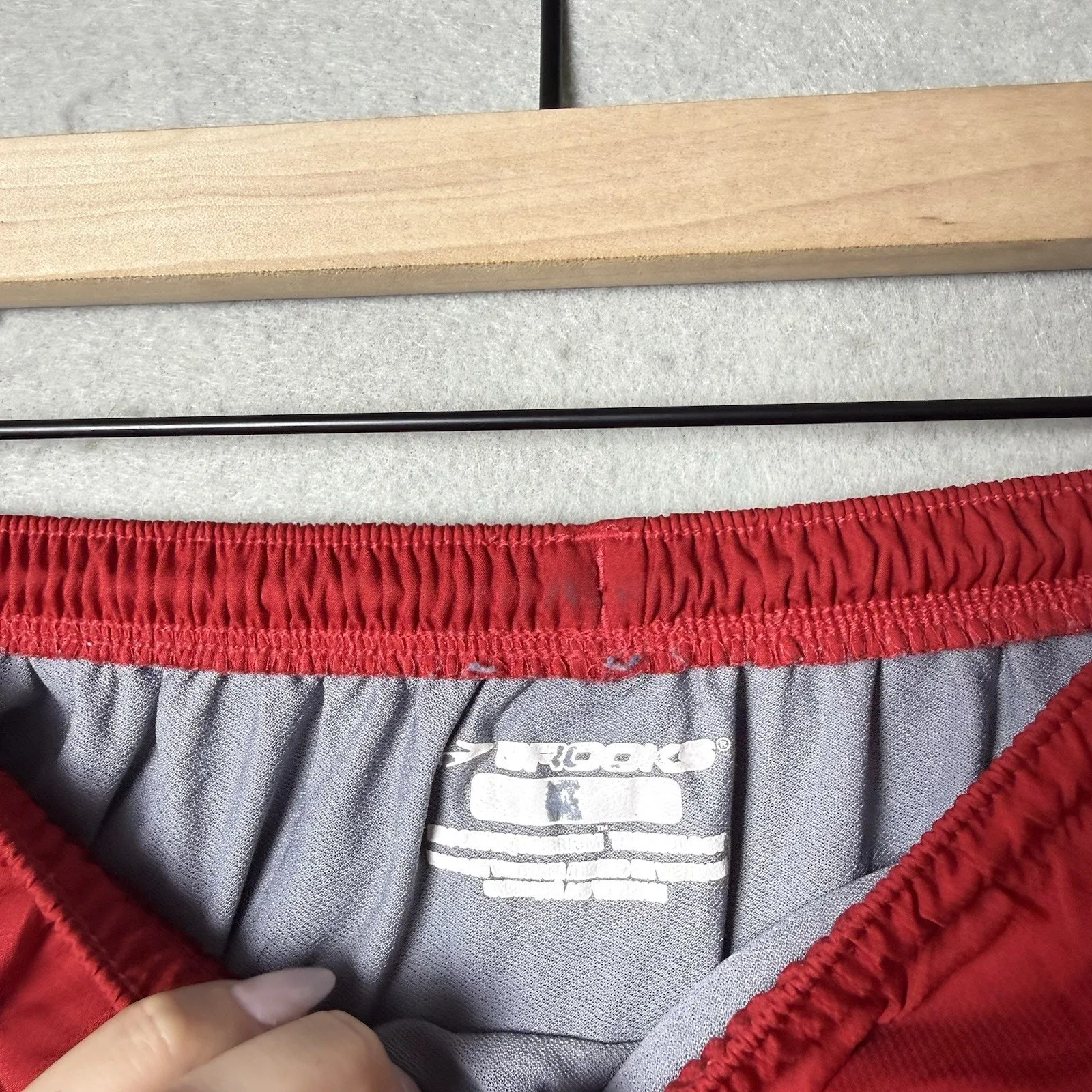 Brooks  Women's Running Shorts Lined Red and White Size M - Image 5