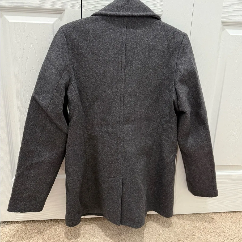 Old Navy Women's Charcoal Gray Peacoat - Image 4
