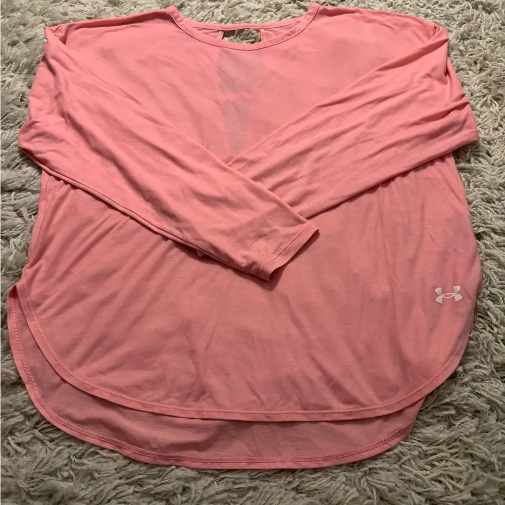 Under Armour Powder Pink Long Sleeve Relaxed Tee Size M - Image 7