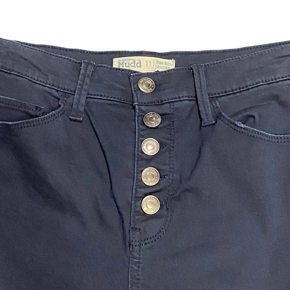 Mudd Navy Blue High Rise Distressed Jeggings - Image 4