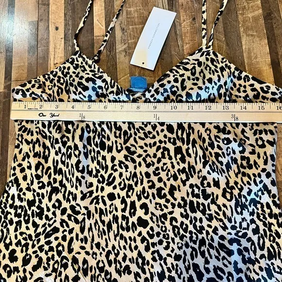 French Connection Womens Size 8 Leopard Print‎ Slip Dress Spaghetti Strap Party - Image 8
