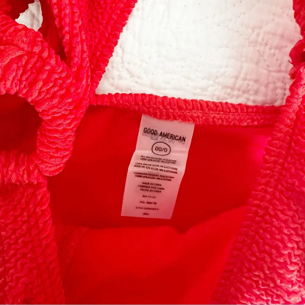 Good American Always Fits Sculpt Monokini Poppy Red Cut Out Size XS/S - Image 3