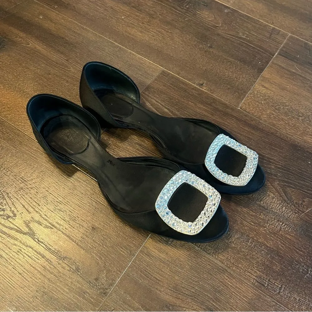 Roger Vivier Chip Strass Ballet Flat Black Black Size 5.5 - Image 7