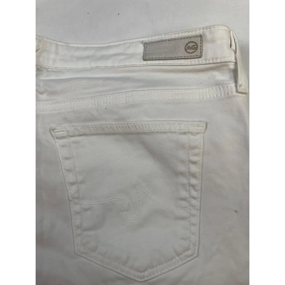 Adriano Goldschmied Women's Jeans White Slim/straight/ankle Size 28x27 SKU 4597 - Image 4