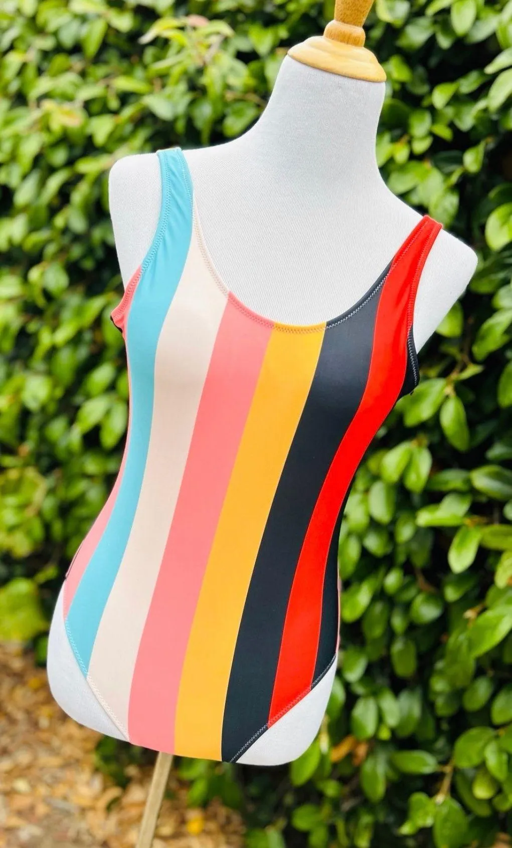 womens small striped swimsuit sexy - Image 2