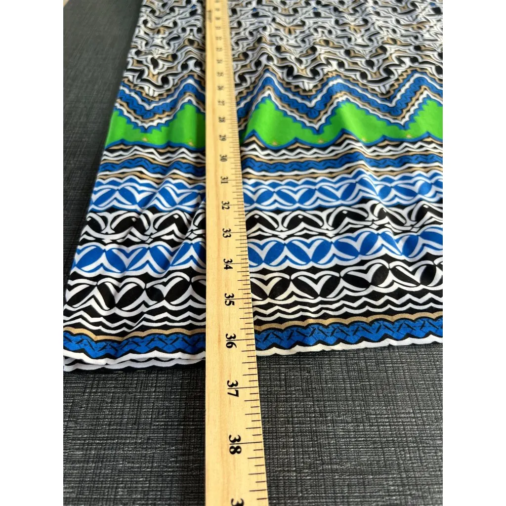 Laundry By Shelli Segal L Tunic Shift Dress Drop Waist Stretch Lined Black Blue - Image 7