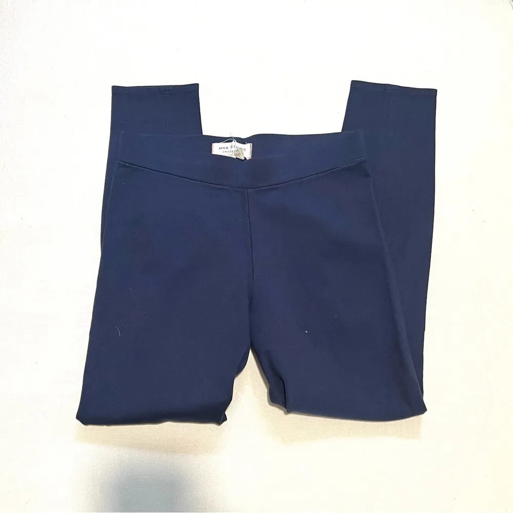 Max Studio Weekend Navy Blue Cropped Leggings Pants Size XS - Image 2