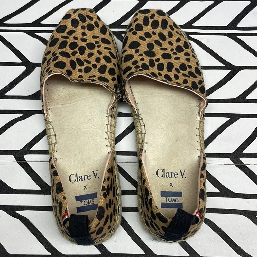 TOMS x Claire V. Leopard Print Size 7.5 - Image 5