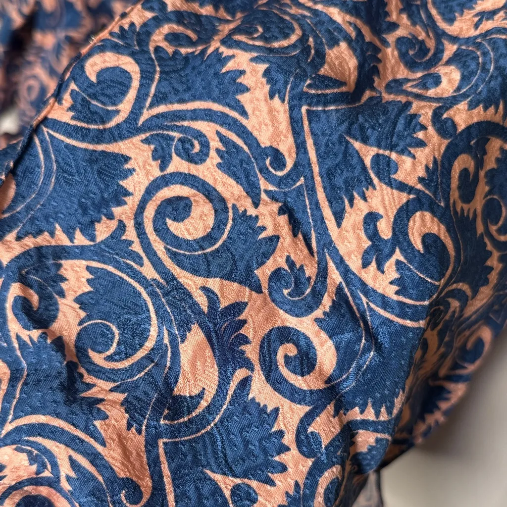 Marc by Marc Jacobs Blue and pink Baroque Patterned silk Blouse - Size 4 - Image 4