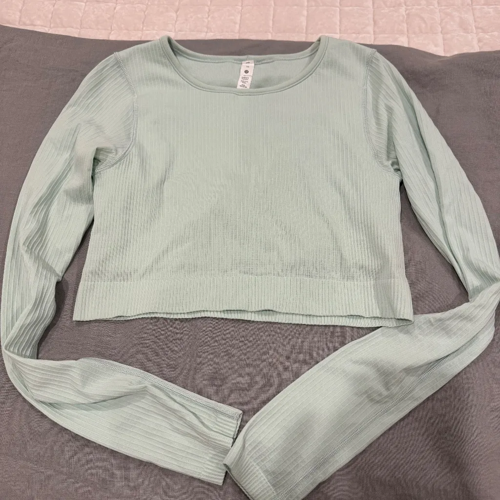 Lululemon Ebb to Street Long Sleeve Delicate Mint - Image 3
