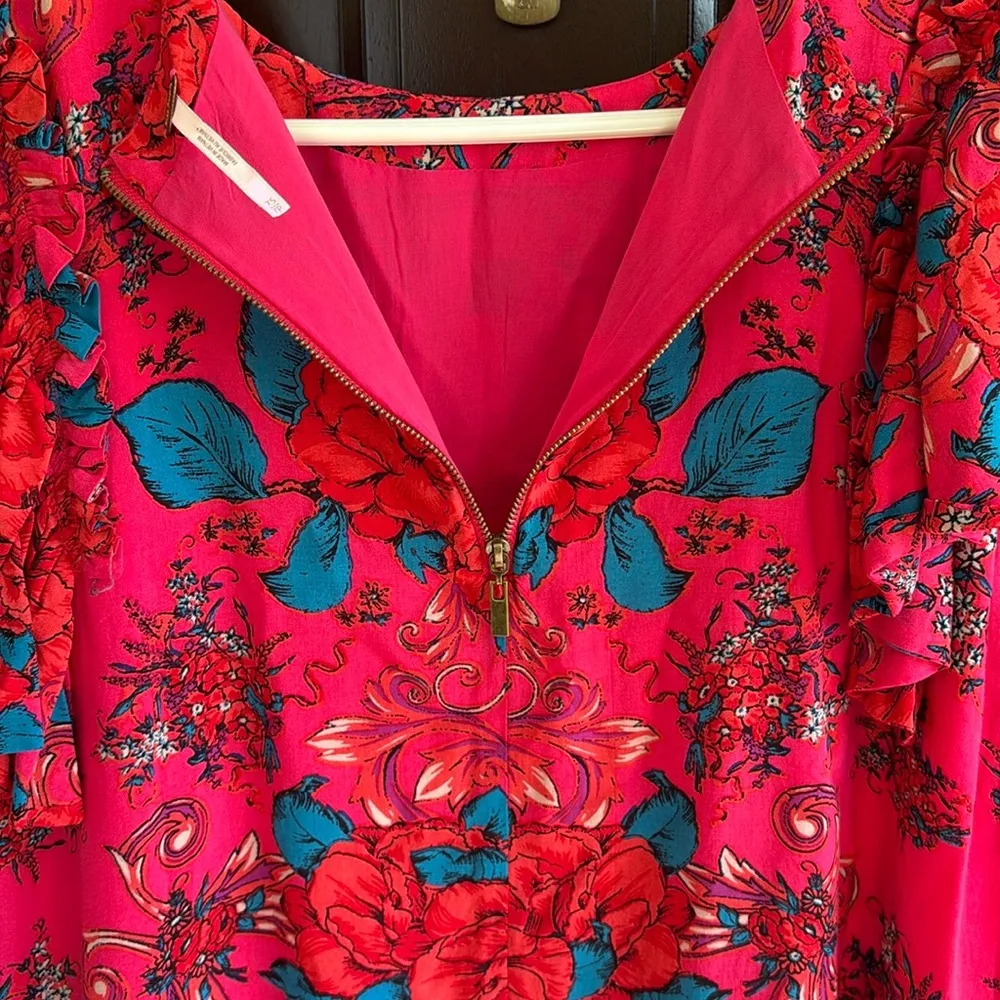 EUC Free People Yara Dress Rose Combo Generous XS Retail $138.00 - Image 13