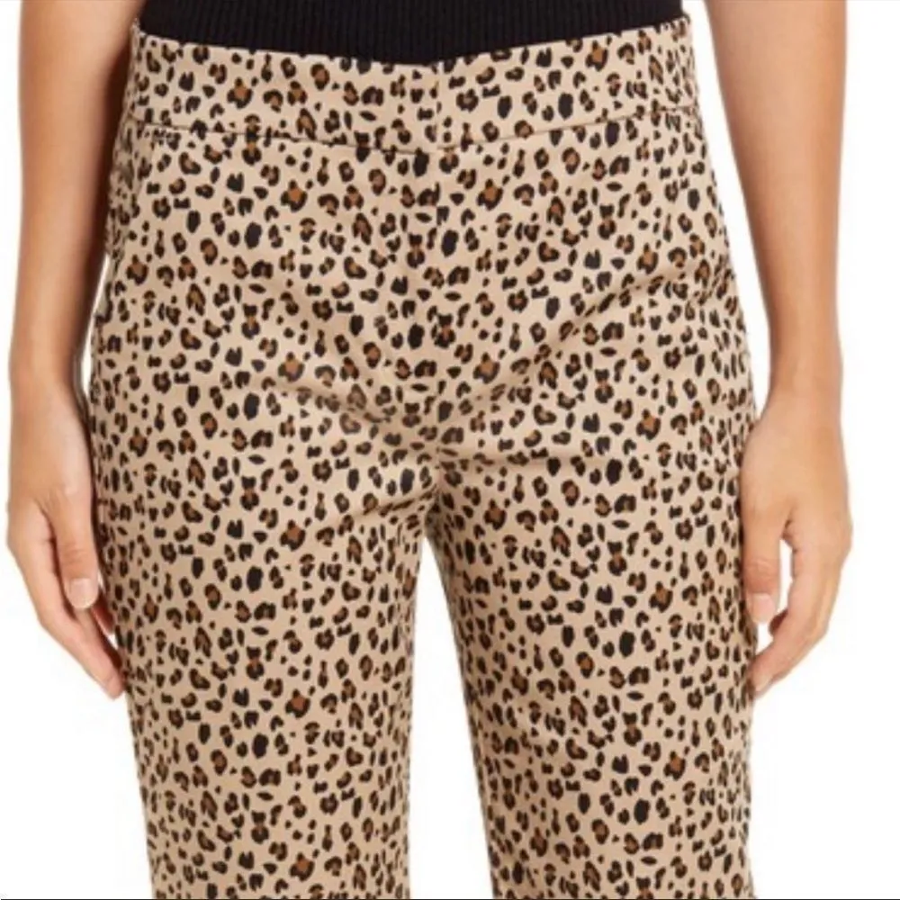 J.Crew Re-Imagined Leopard Print Chino Crop‎ Flare Pants Sz 00 NWT - Image 11