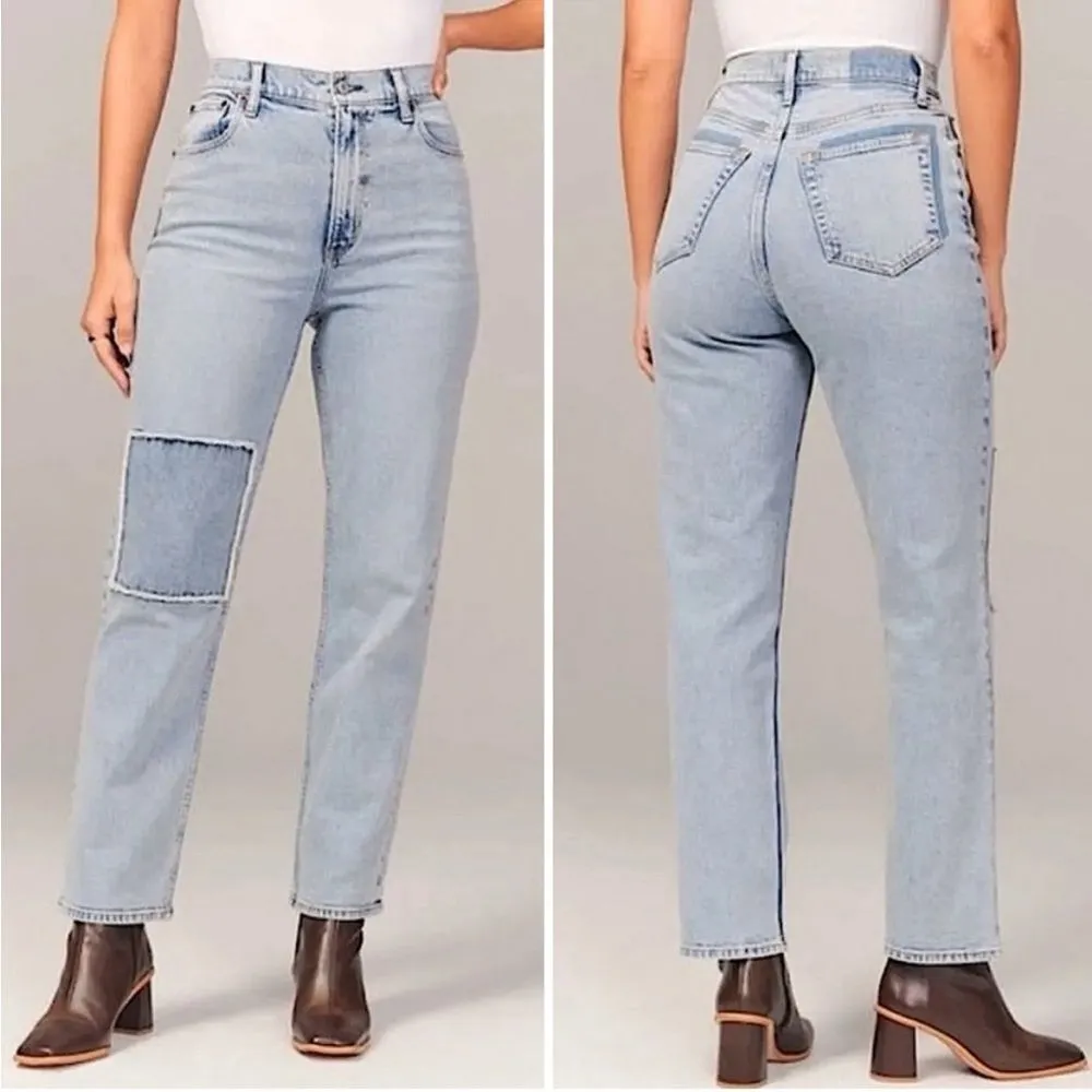 Abercrombie & Fitch Ultra High Rise Ankle Straight Jean Light Wash Size 24 | 00 - Image 13