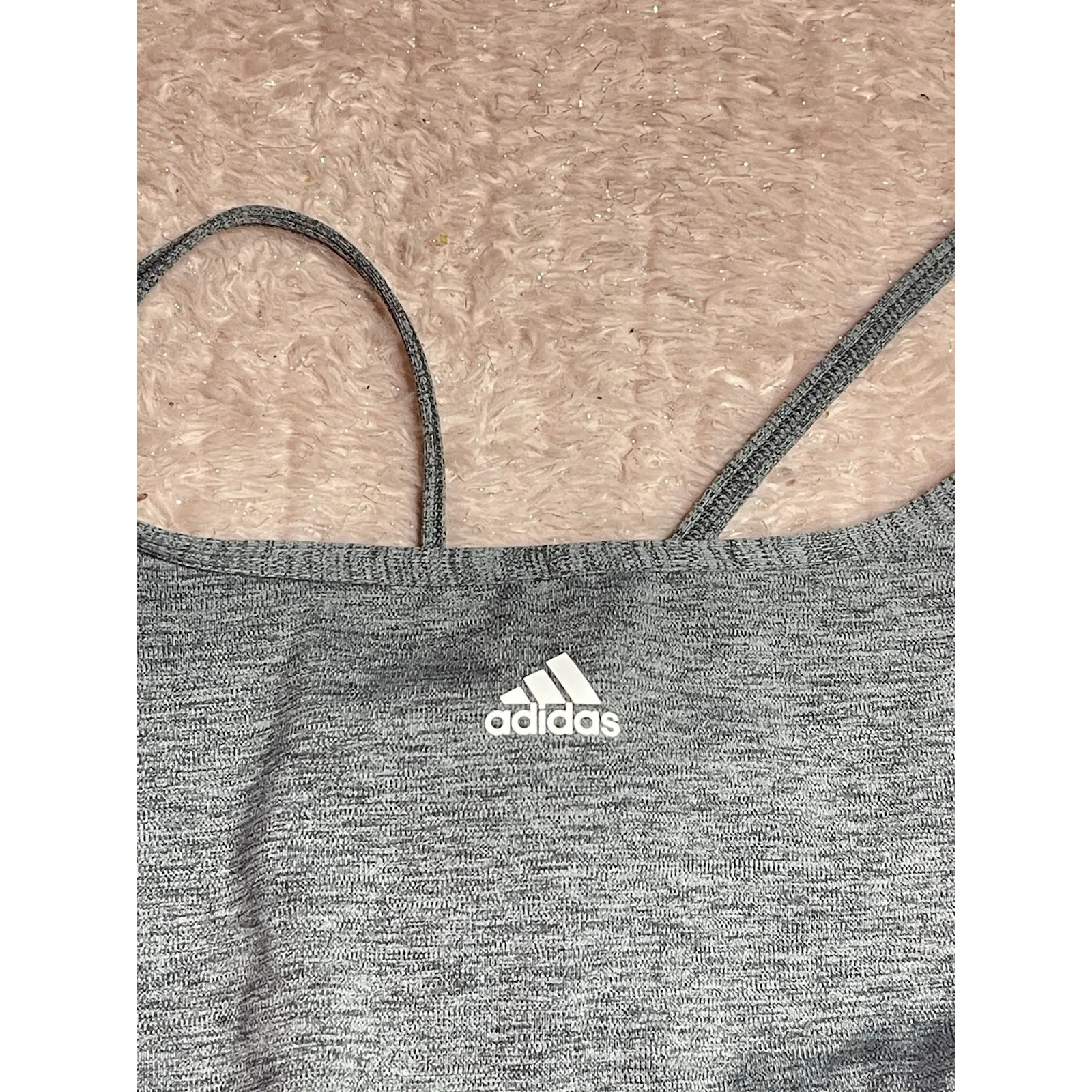 adidas Women's Aeroreact 3-Stripes Low-Impact Sports Bra grey Size S - Image 2